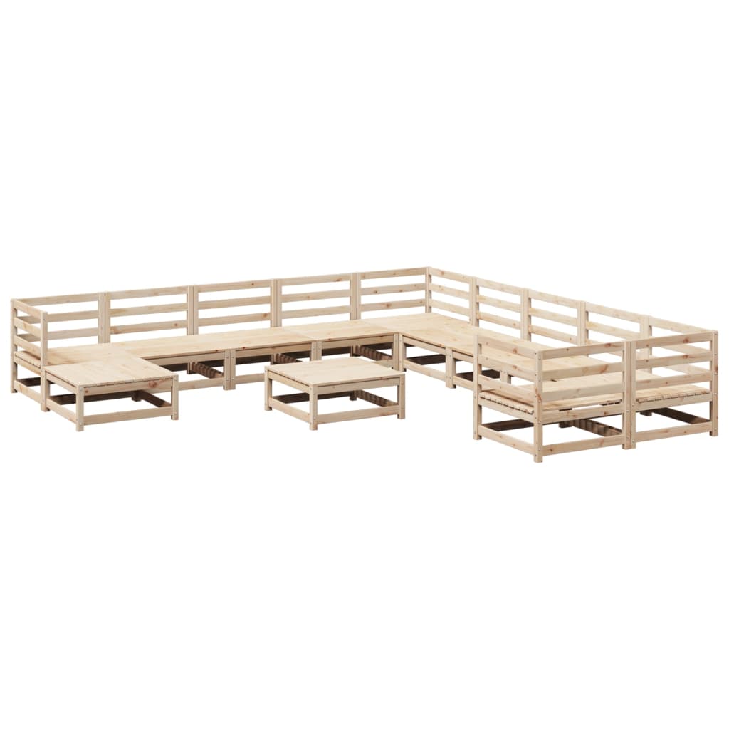 12-dijelna vrtna sofa od masivne borovine