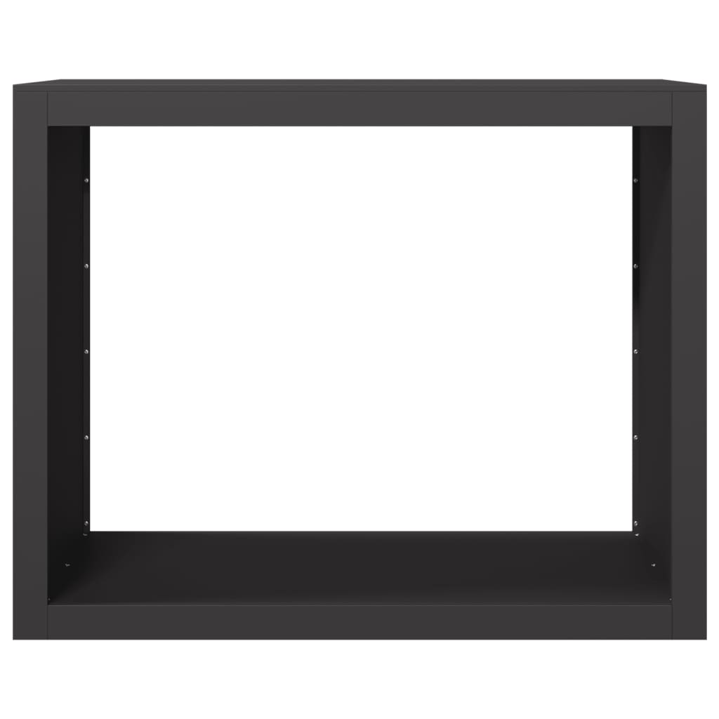 Stalak za drva za ogrjev crni 100x40x80 cm čelični