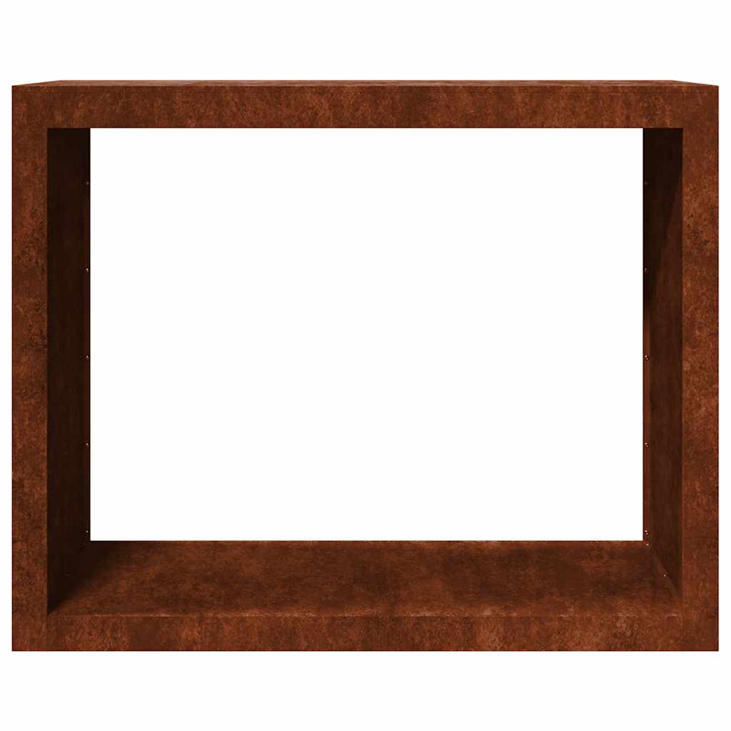 Stalak za drva za ogrjev 100x40x80 cm Pohabani čelik