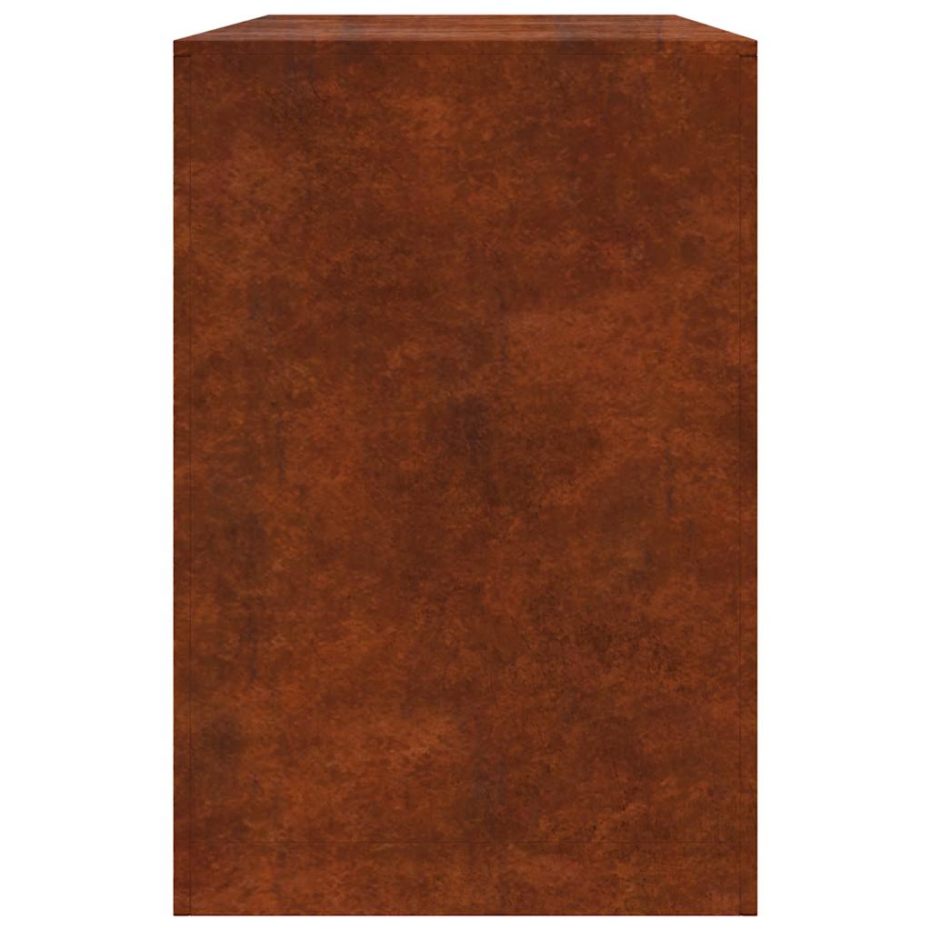 Stalak za drva za ogrjev 100x40x60 cm Pohabani čelik