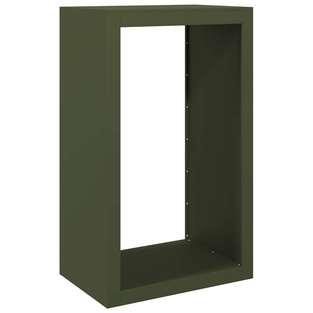 Stalak za drva za ogrjev zeleni 60x40x100 cm čelični