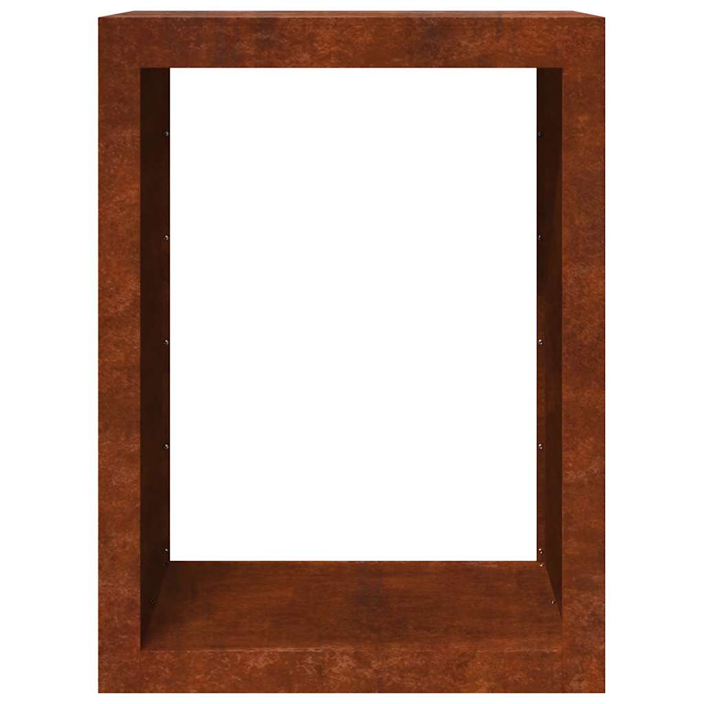 Stalak za drva za ogrjev 60 x 40 x 80 cm Pohabani čelik