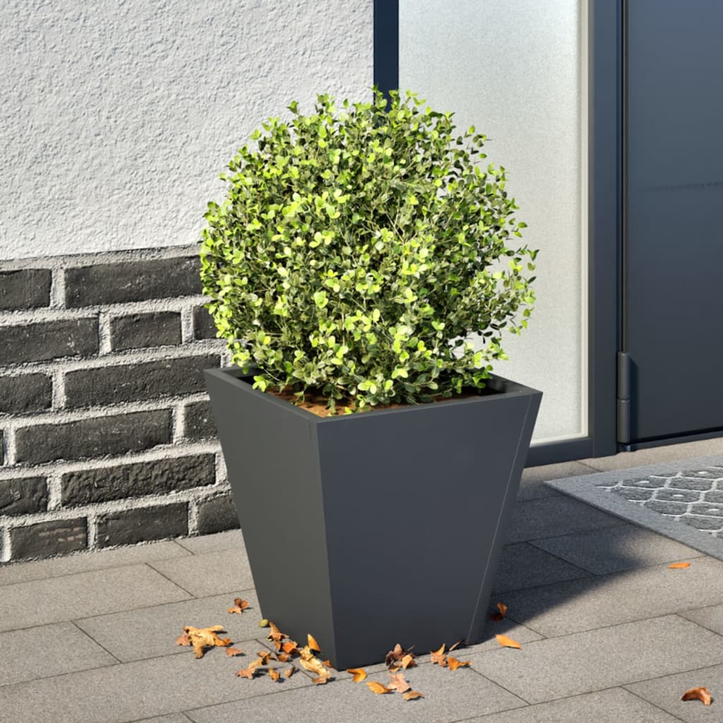 Vrtna sadilica antracit 30x30x30 cm čelična
