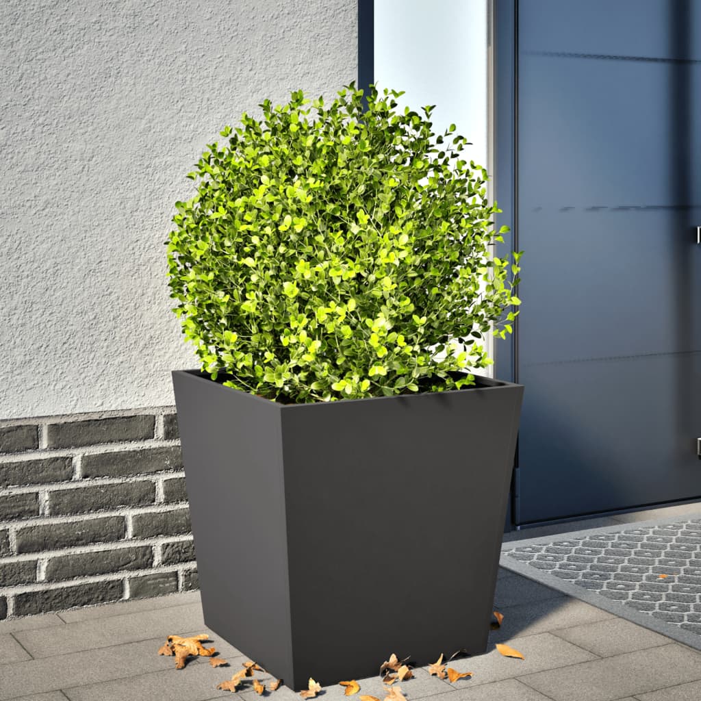 Vrtna sadilica crna 50 x 50 x 50 cm čelična