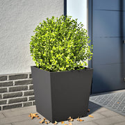 Vrtna sadilica crna 50 x 50 x 50 cm čelična