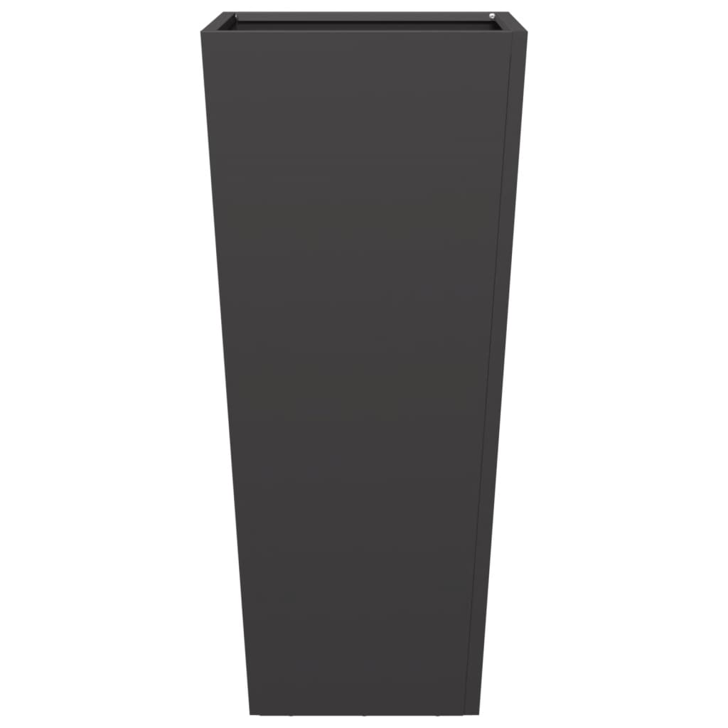 Vrtna sadilica crna 35x35x75 cm čelična