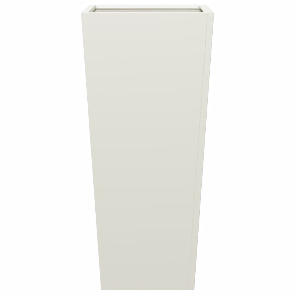 Vrtne sadilice 2 kom bijele 35x35x75 cm čelične