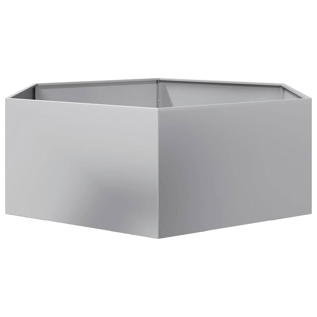 Vrtna sadilica šesterokutna 138x120x45 cm od pocinčanog čelika