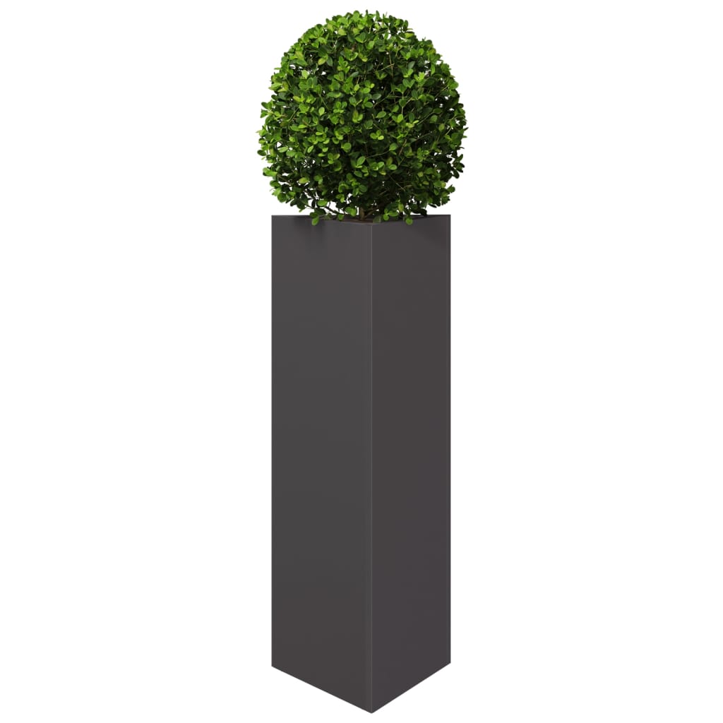 Vrtna sadilica crna trokutasta 30 x 26 x 75 cm čelična