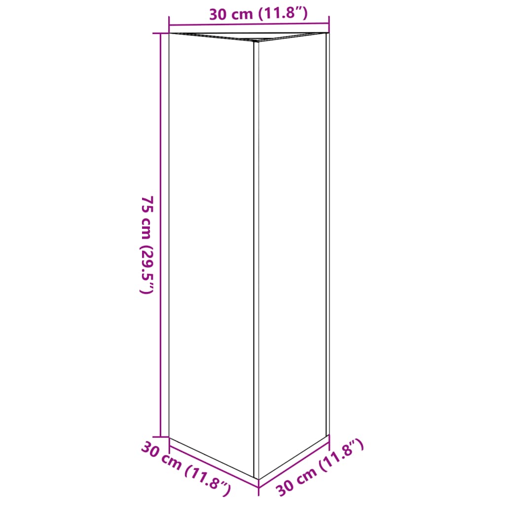 Vrtne sadilice 2 kom bijele trokutaste 30x26x75 cm čelične