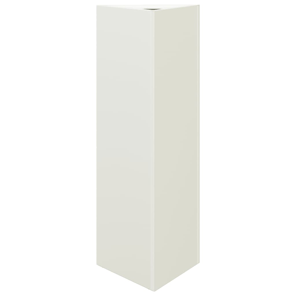 Vrtne sadilice 2 kom bijele trokutaste 30x26x75 cm čelične