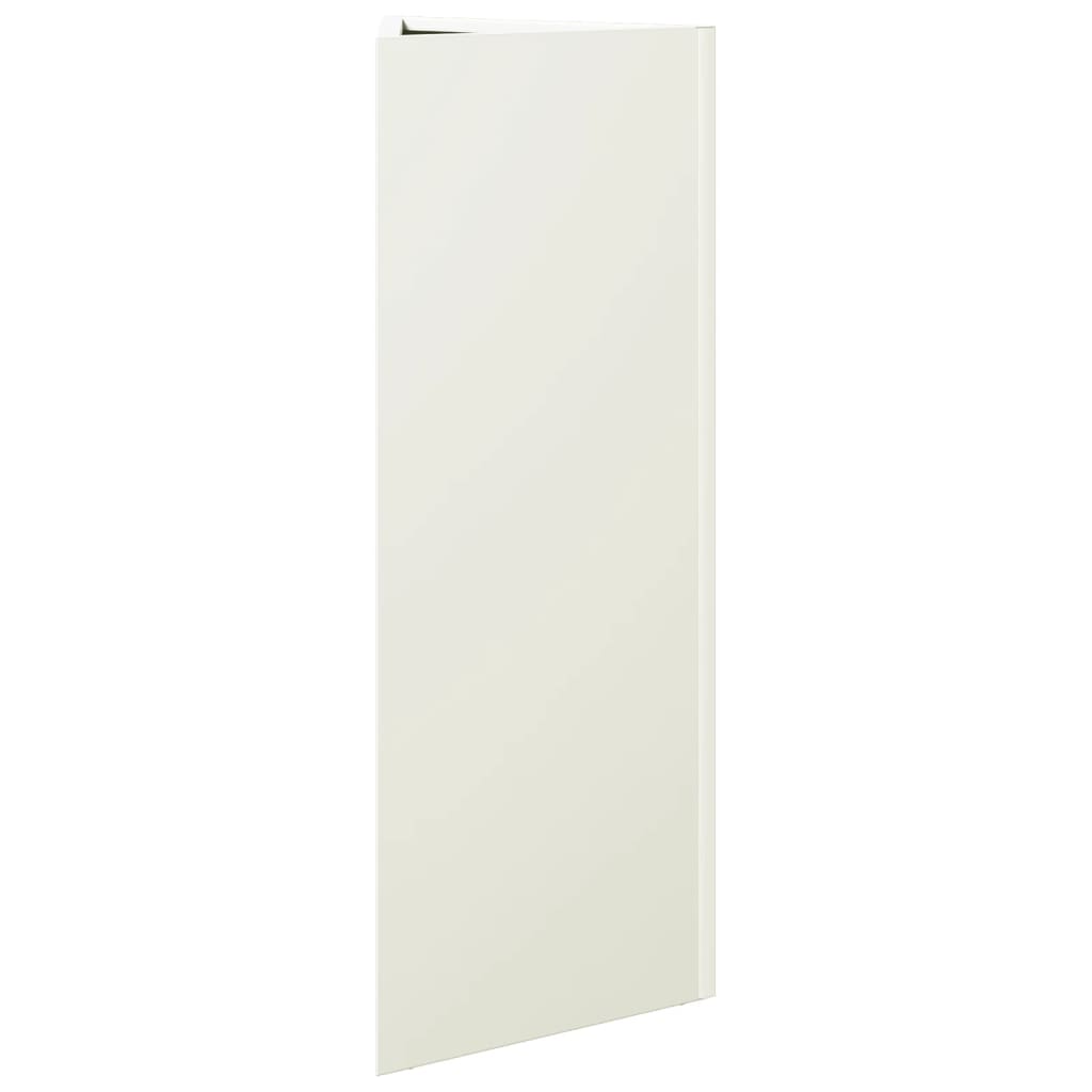 Vrtne sadilice 2 kom bijele trokutaste 30x26x75 cm čelične