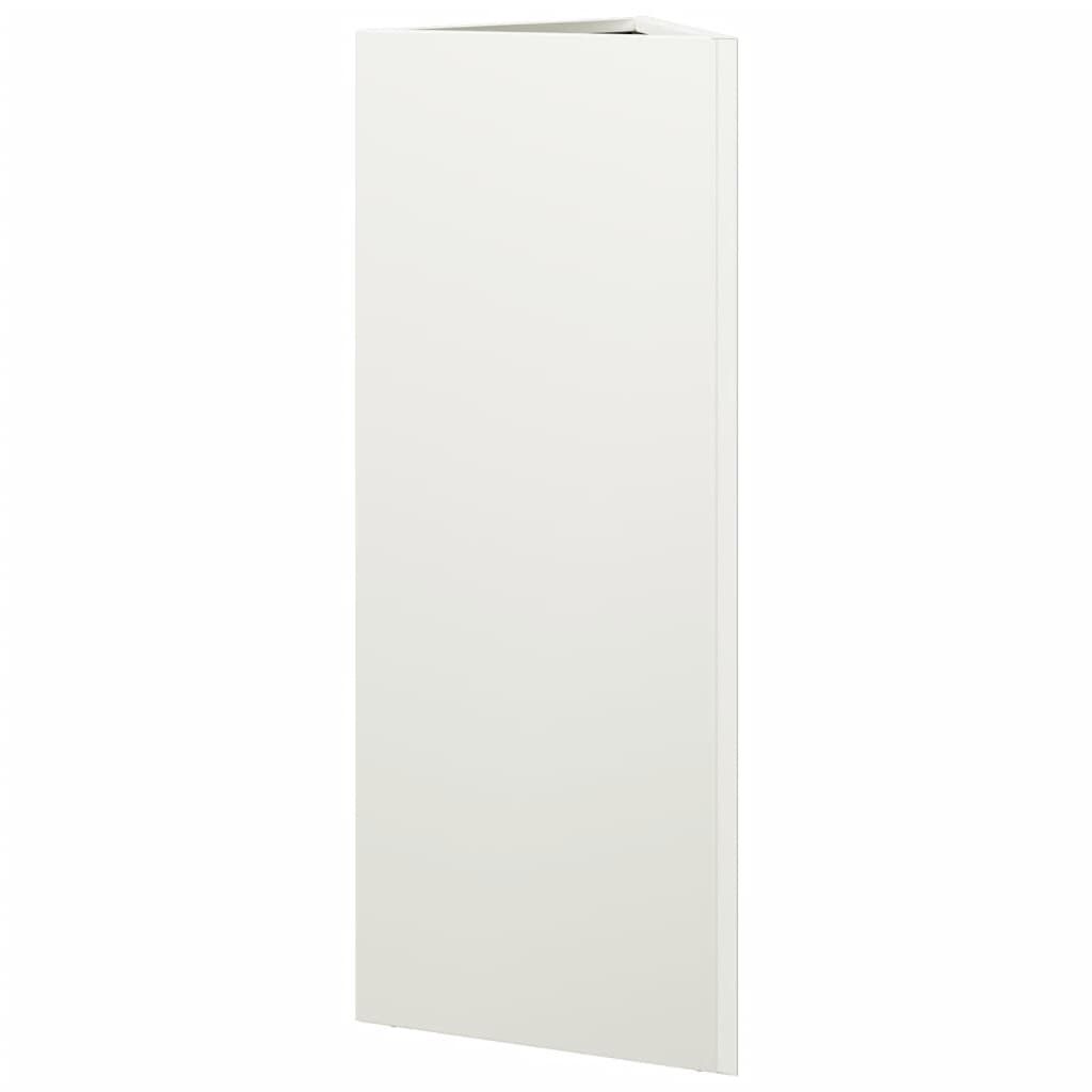 Vrtne sadilice 2 kom bijele trokutaste 30x26x75 cm čelične