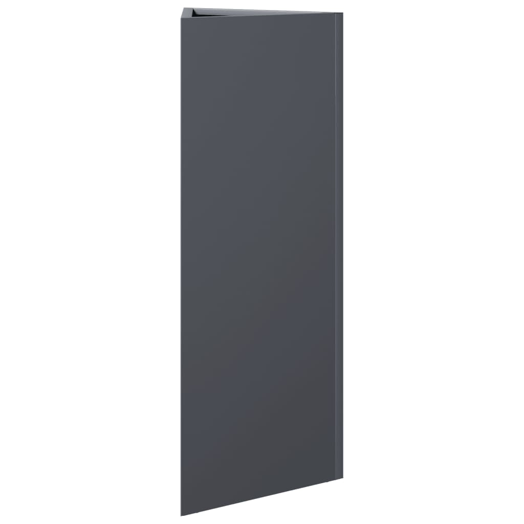 Vrtne sadilice 2 kom antracit trokutaste 30x26x75 cm čelične