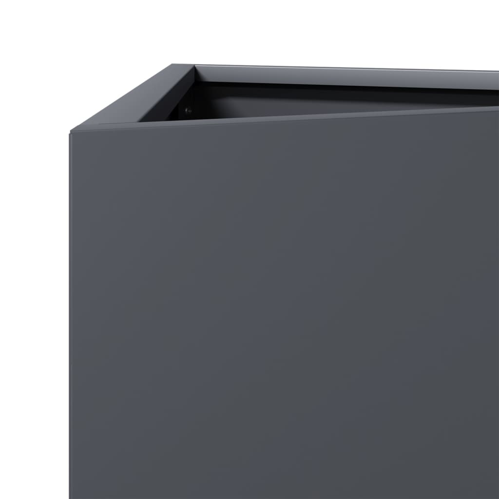 Vrtne sadilice 2 kom antracit trokutaste 30x26x75 cm čelične