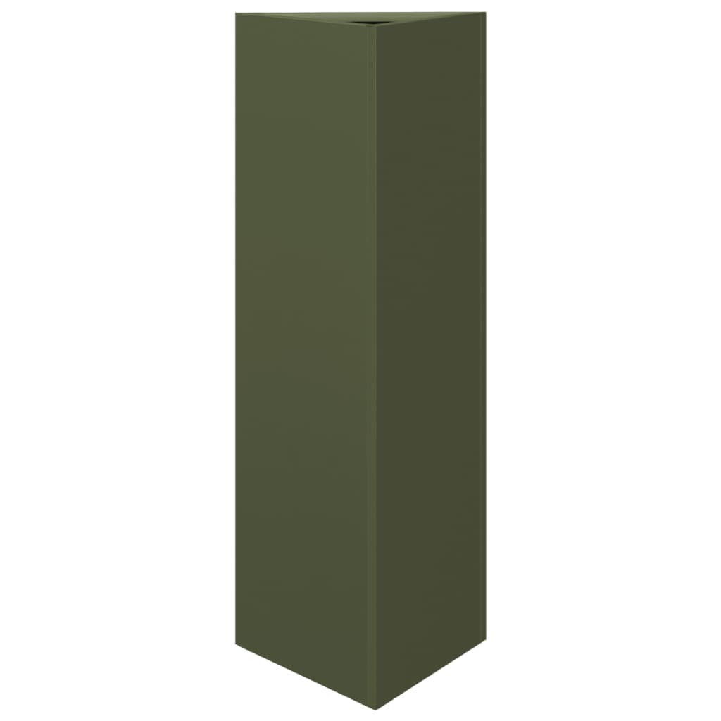 Vrtna sadilica maslinastozelena trokutasta 30x26x75 cm čelična