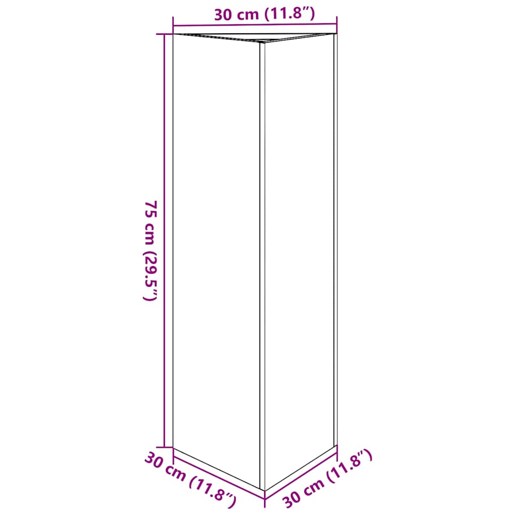 Vrtne sadilice 2kom trokutasta 30x26x75cm Pohabani čelik