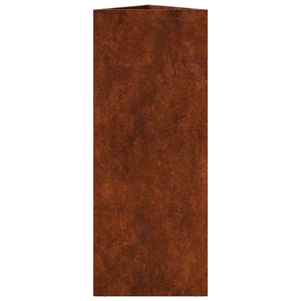 Vrtne sadilice 2kom trokutasta 30x26x75cm Pohabani čelik