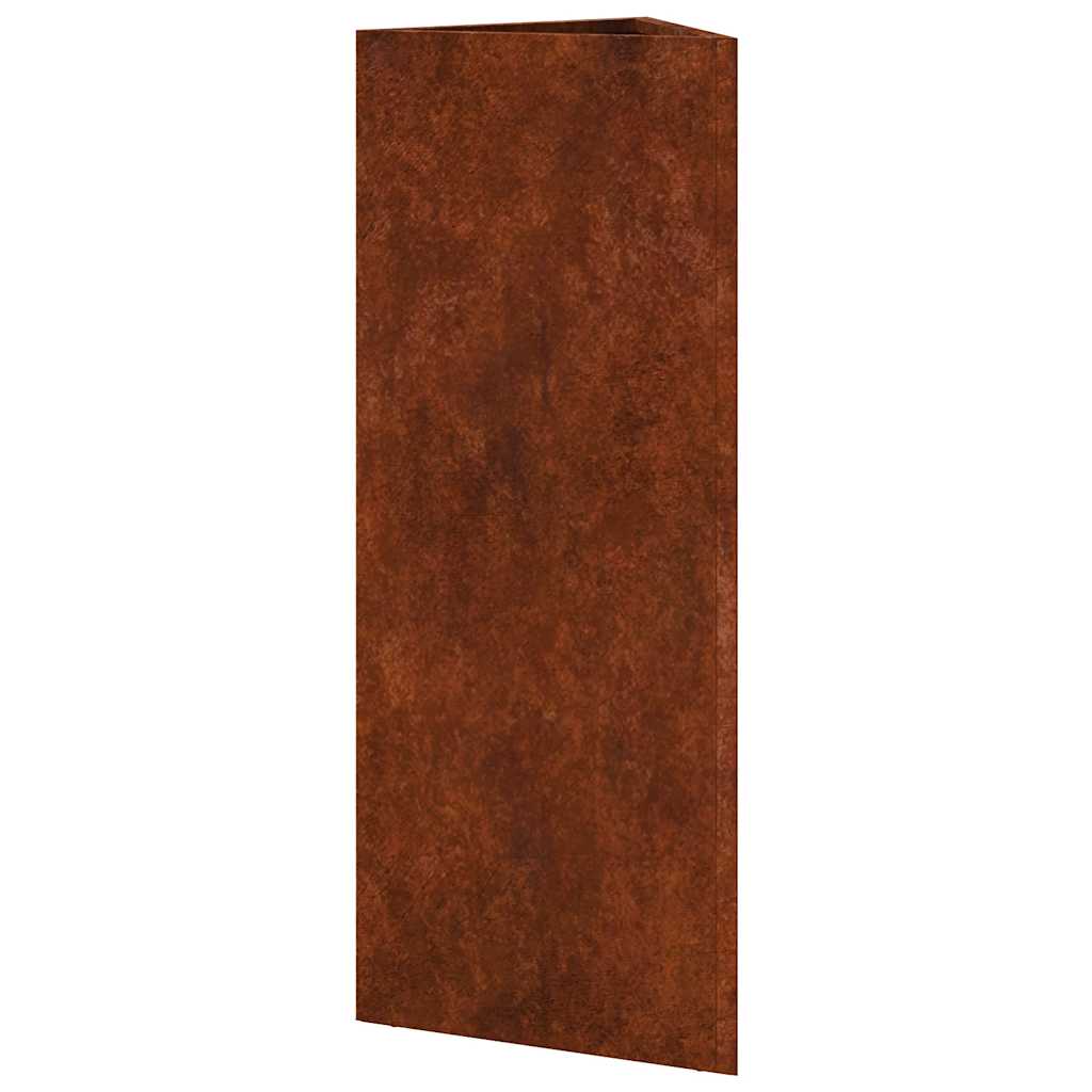 Vrtne sadilice 2kom trokutasta 30x26x75cm Pohabani čelik