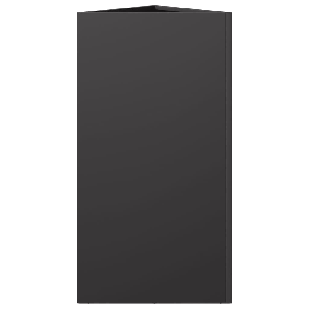 Vrtna sadilica crna trokutasta 40x34,5x75 cm čelična