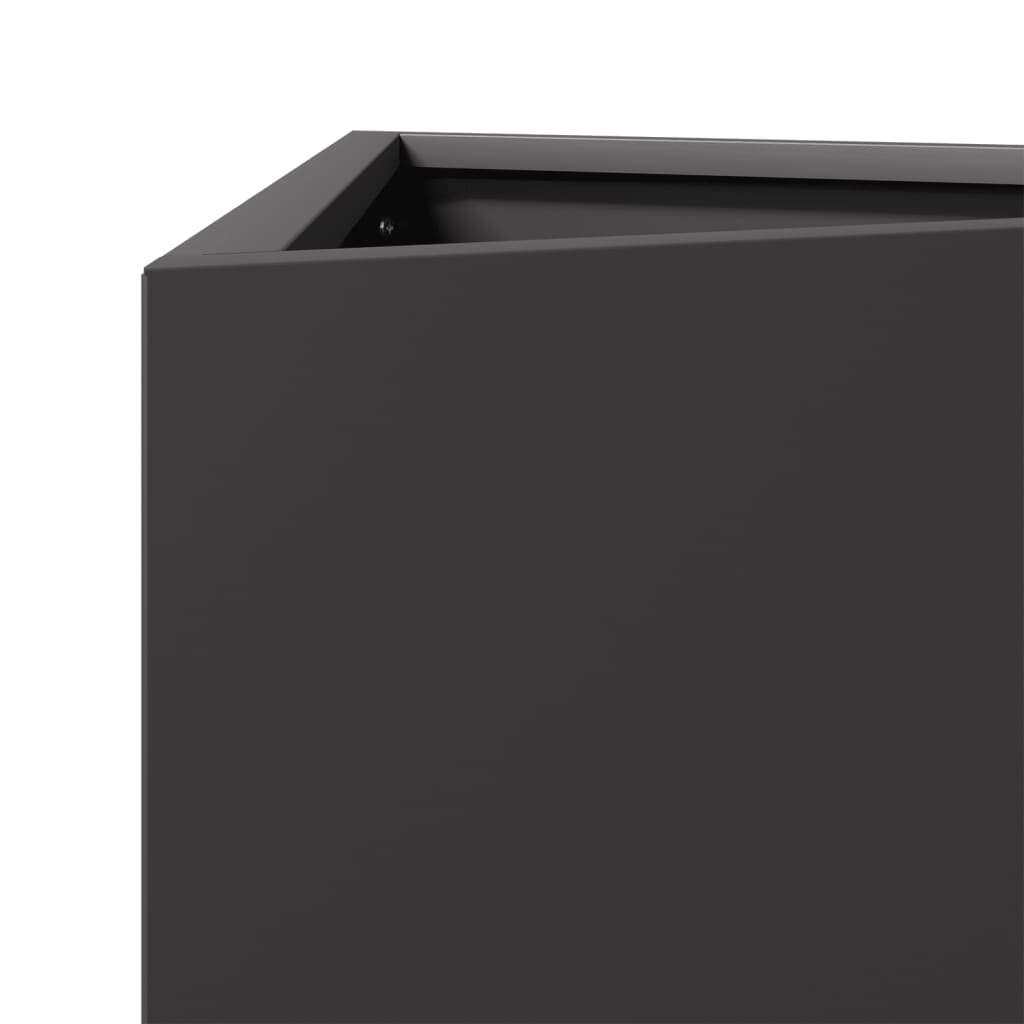 Vrtna sadilica crna trokutasta 40x34,5x75 cm čelična