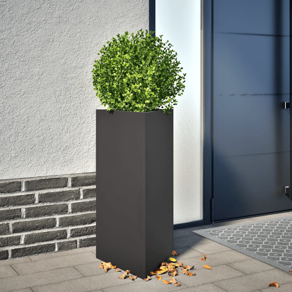 Vrtna sadilica crna trokutasta 40x34,5x75 cm čelična