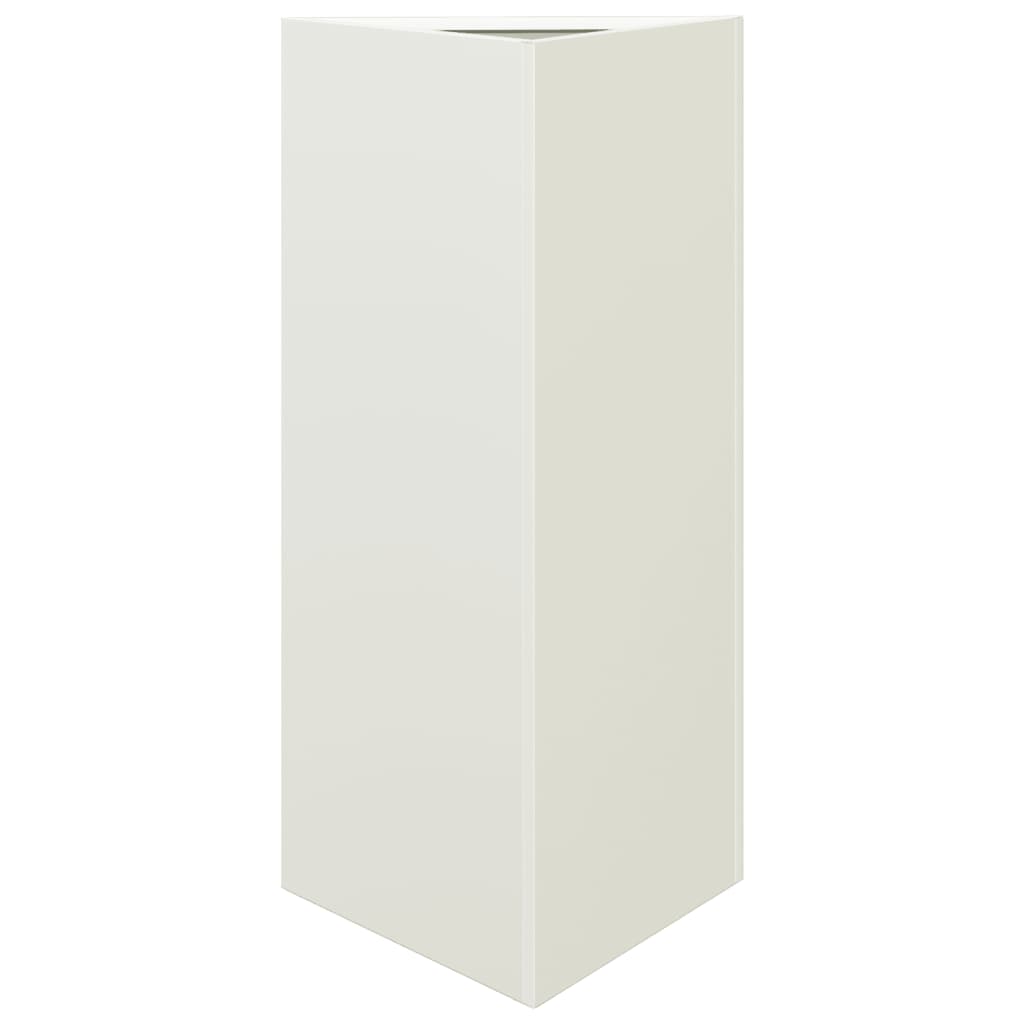 Vrtna sadilica bijela trokutasta 40x34,5x75 cm čelična