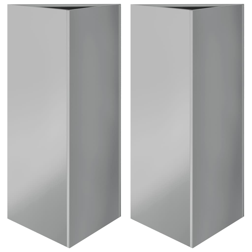 Vrtne sadilice 2kom trokutasta 40x34,5x75 cm od pocinčanog čelika