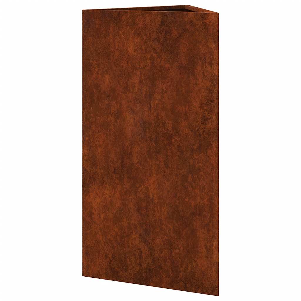 Vrtne sadilice 2 kom trokutasta 40x34,5x75 cm od pohabanog čelika