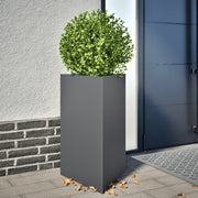 Vrtne sadilice 2 kom antracit trokutaste 50x43x75 cm čelične