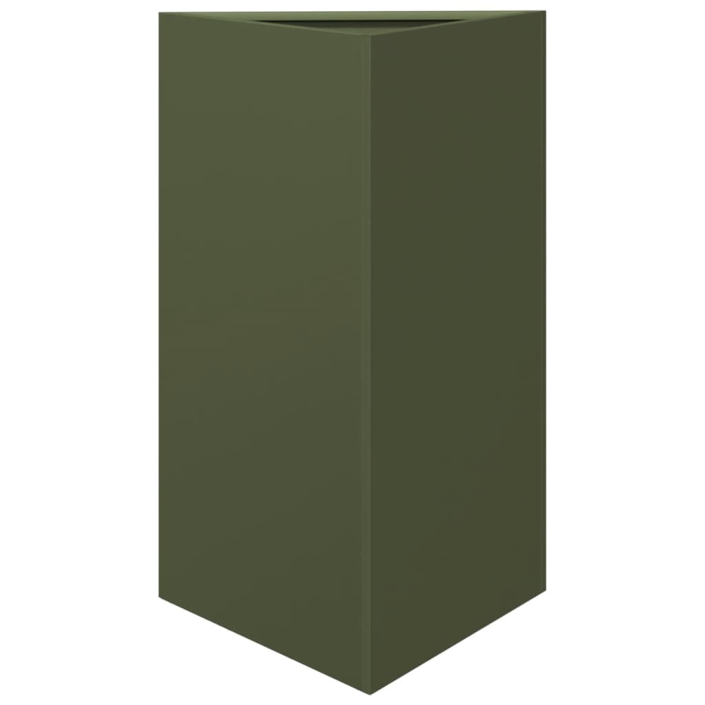 Vrtna sadilica maslinastozelena trokutasta 50x43x75 cm čelična