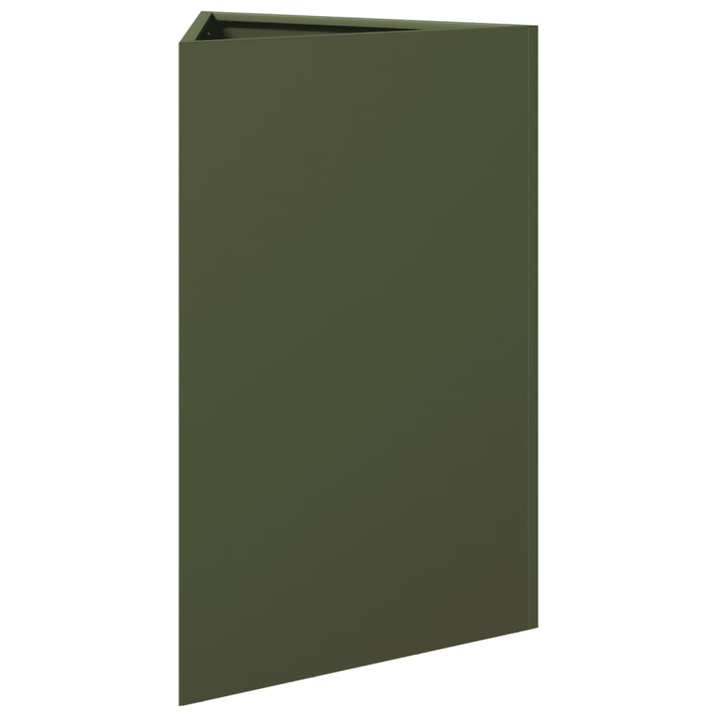 Vrtna sadilica maslinastozelena trokutasta 50x43x75 cm čelična