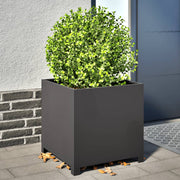 Vrtna sadilica crna 50 x 50 x 50 cm čelična