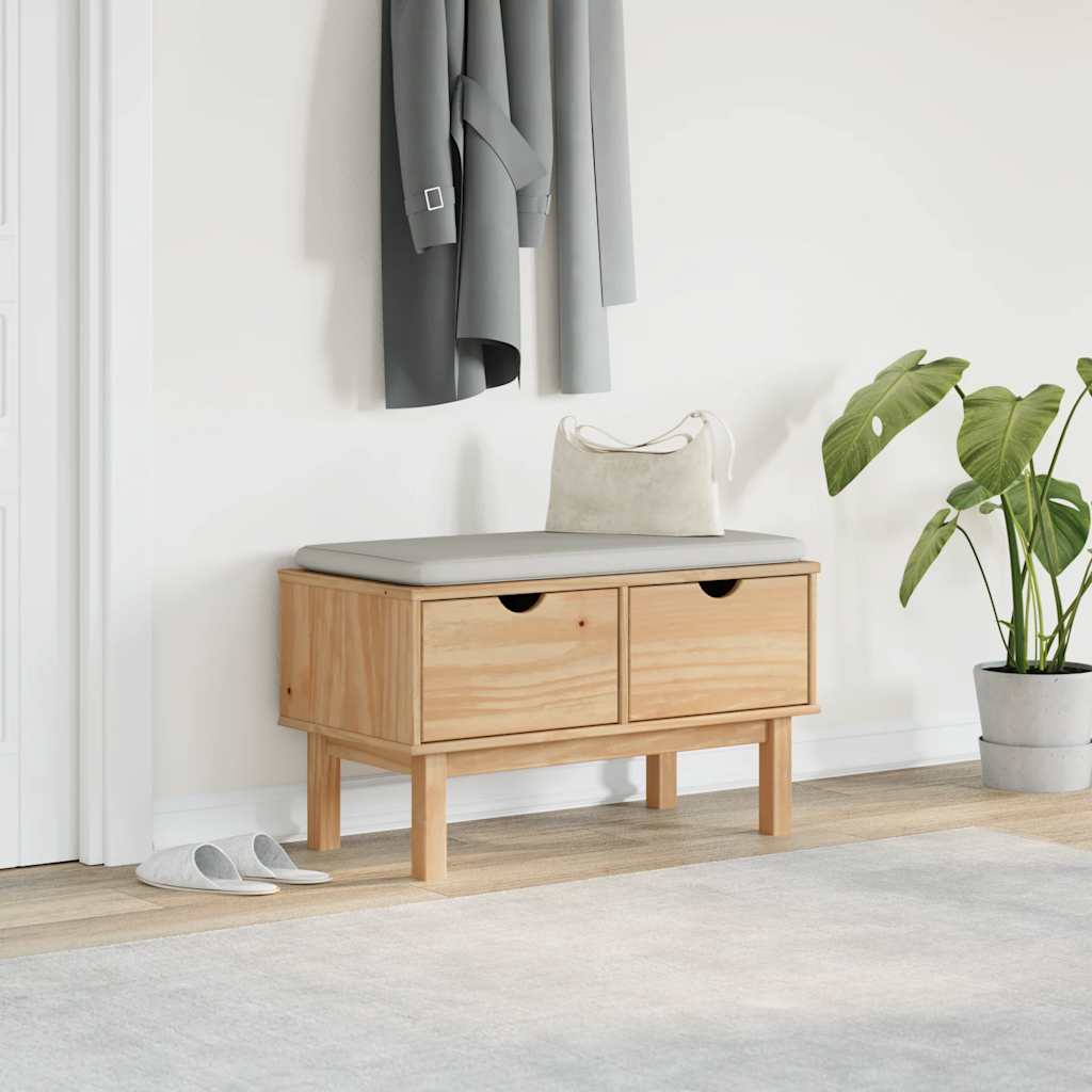 Klupa za predsoblje OTTA 80 x 40 x 45 cm od masivne borovine
