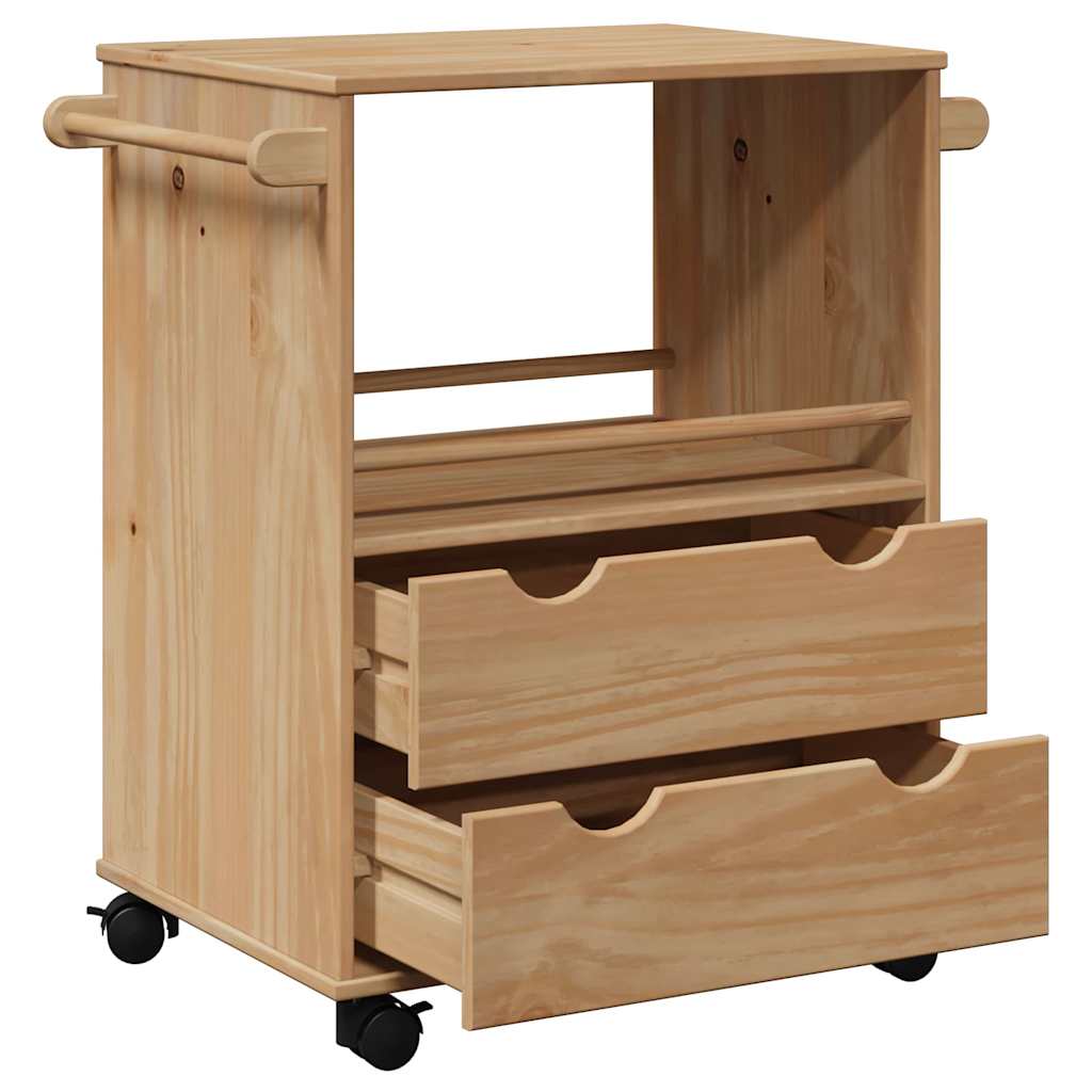 Kuhinjska kolica OTTA 59 x 45 x 80 cm od masivne borovine
