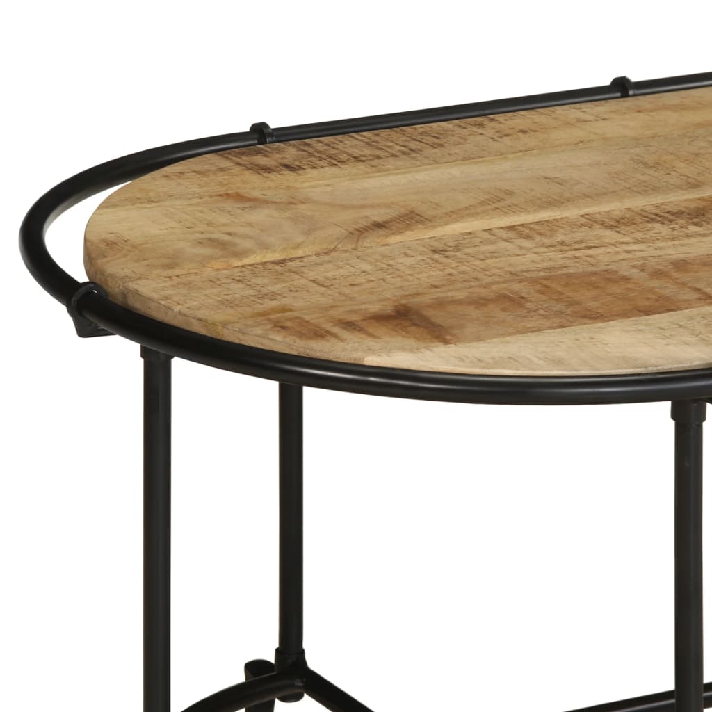 Stolić za kavu 110x55x40 cm od masivnog grubog drva manga