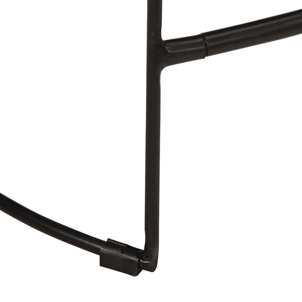 Barski stolci 2 kom crni 46x38x52 cm masivnog drva manga
