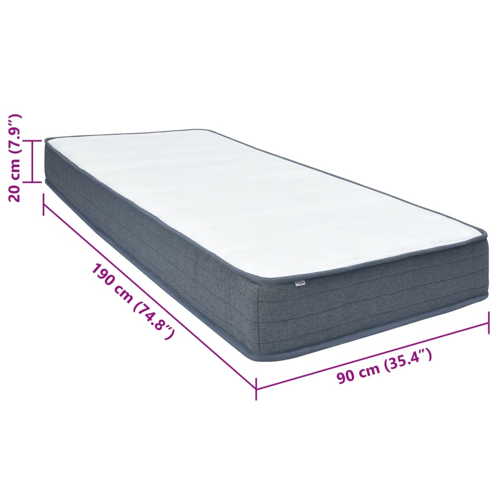 Madrac box spring 190x90x20 cm srednje mekan od tkanine