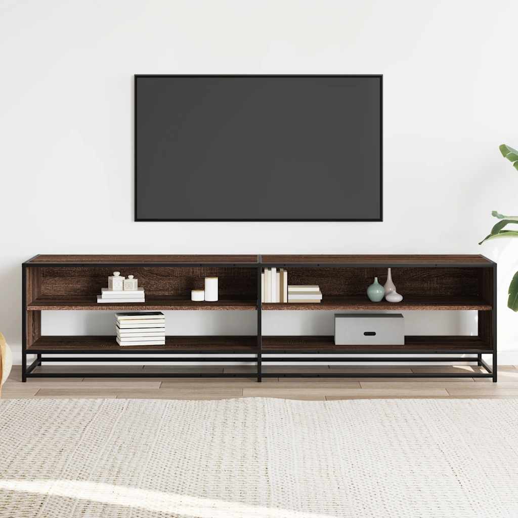 TV ormarić smeđi hrast 180,5x40x46 cm konstruirano drvo