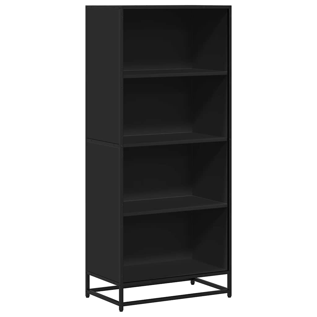 Polica za knjige crna 60x35x139 cm izrađeno drvo
