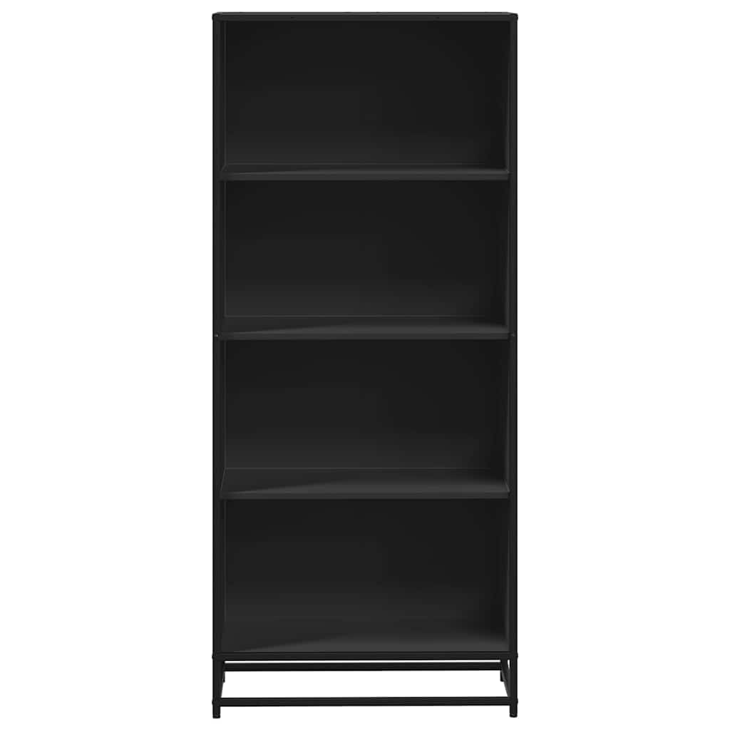 Polica za knjige crna 60x35x139 cm izrađeno drvo