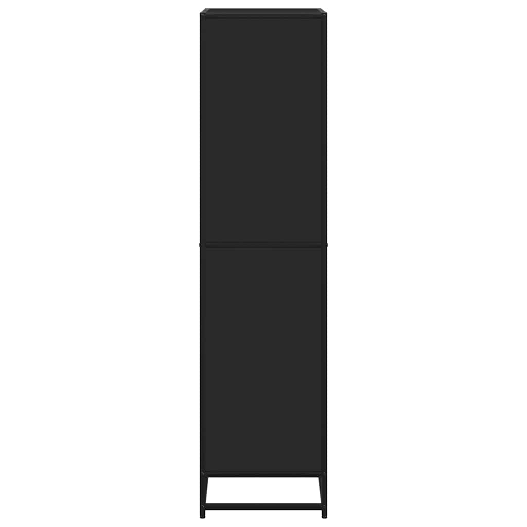 Polica za knjige crna 60x35x139 cm izrađeno drvo