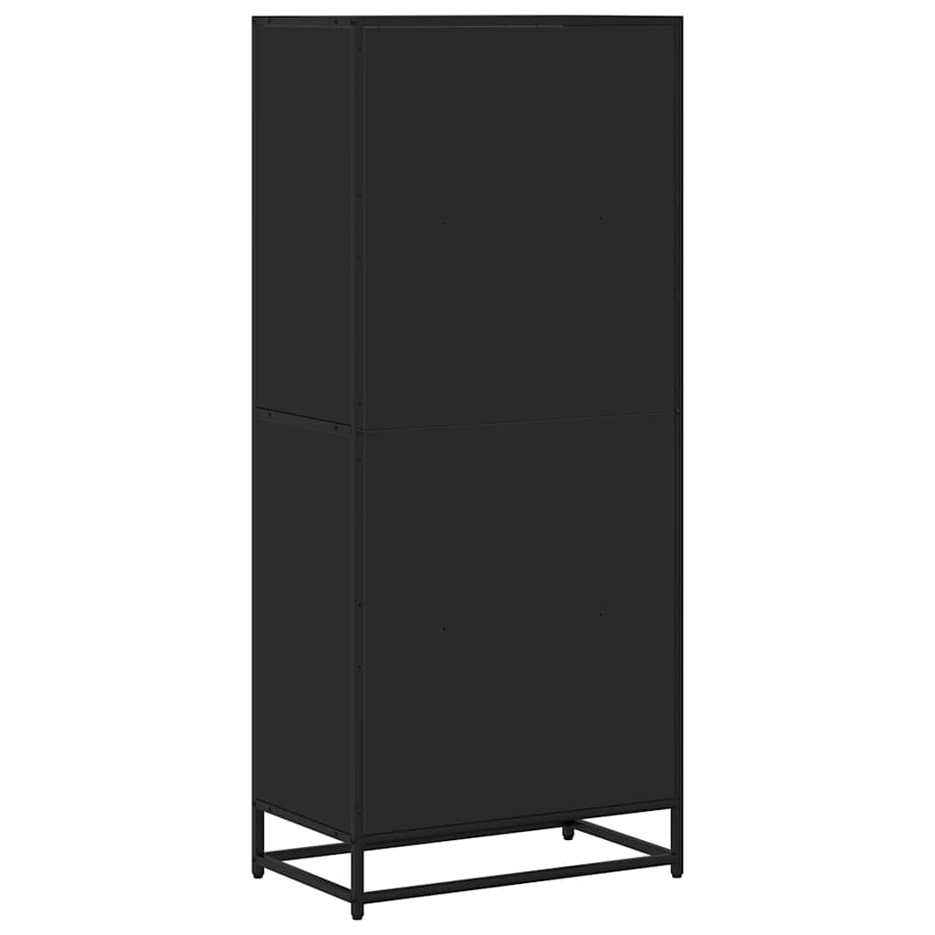 Polica za knjige crna 60x35x139 cm izrađeno drvo