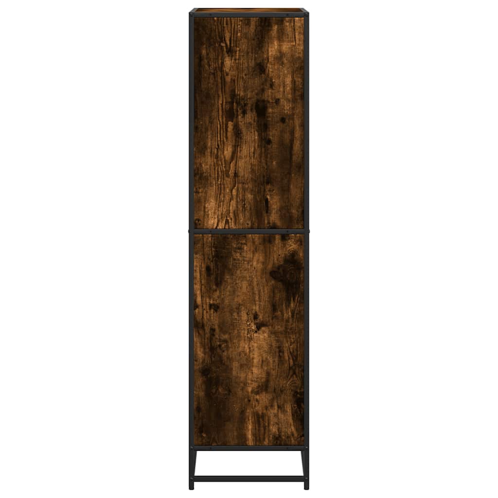 Polica za knjige dimljeni hrast 60x35x139 cm konstruirano drvo