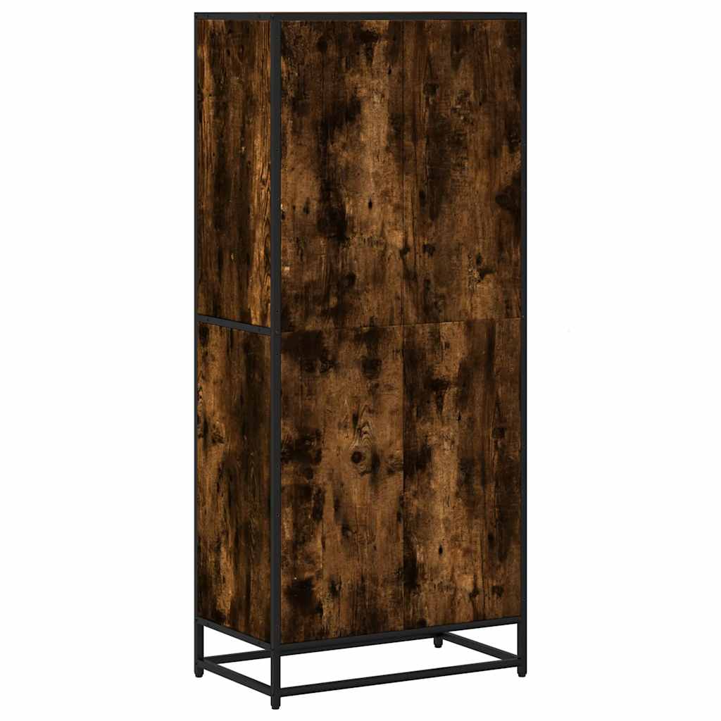 Polica za knjige dimljeni hrast 60x35x139 cm konstruirano drvo