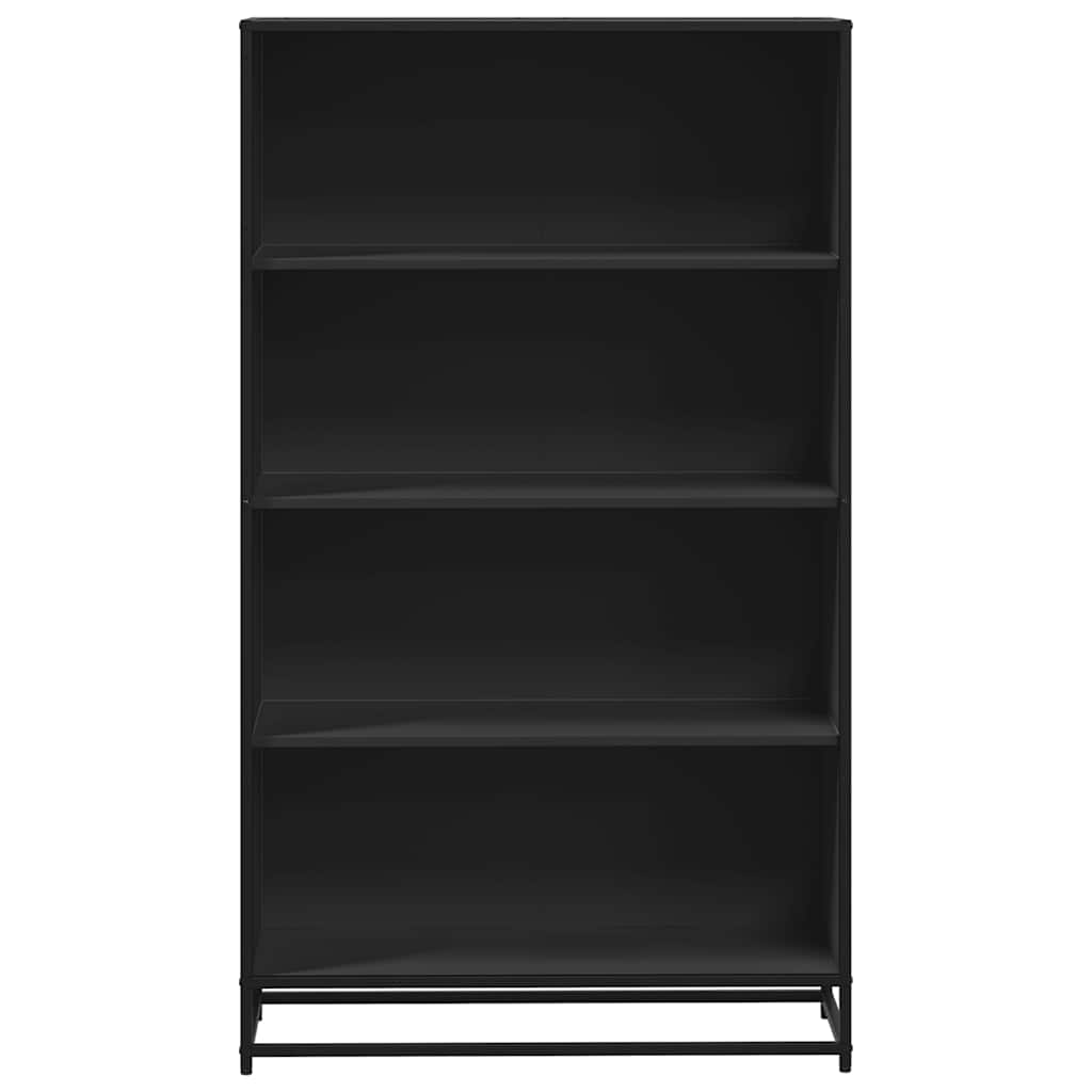 Polica za knjige crna 80,5x35x139 cm izrađeno drvo