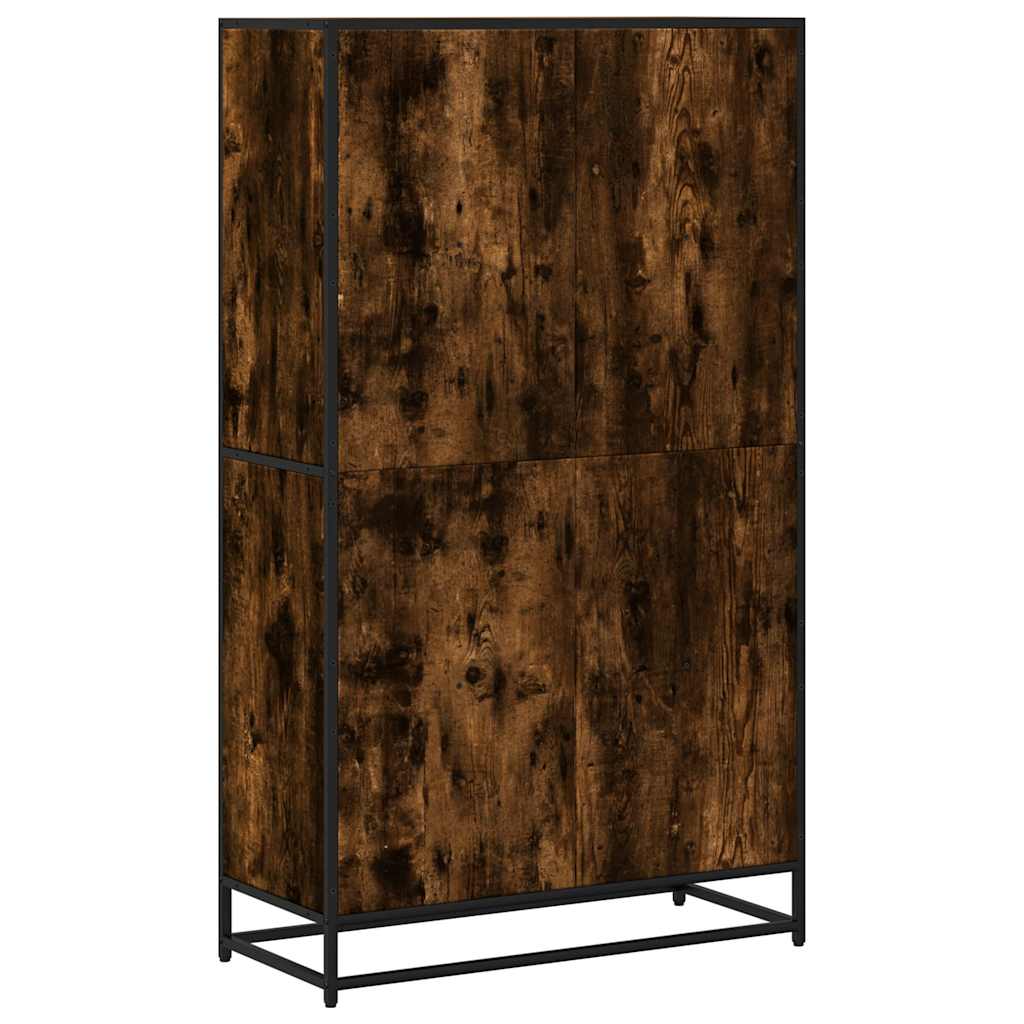 Polica za knjige dimljeni hrast 80,5x35x139cm konstruirano drvo