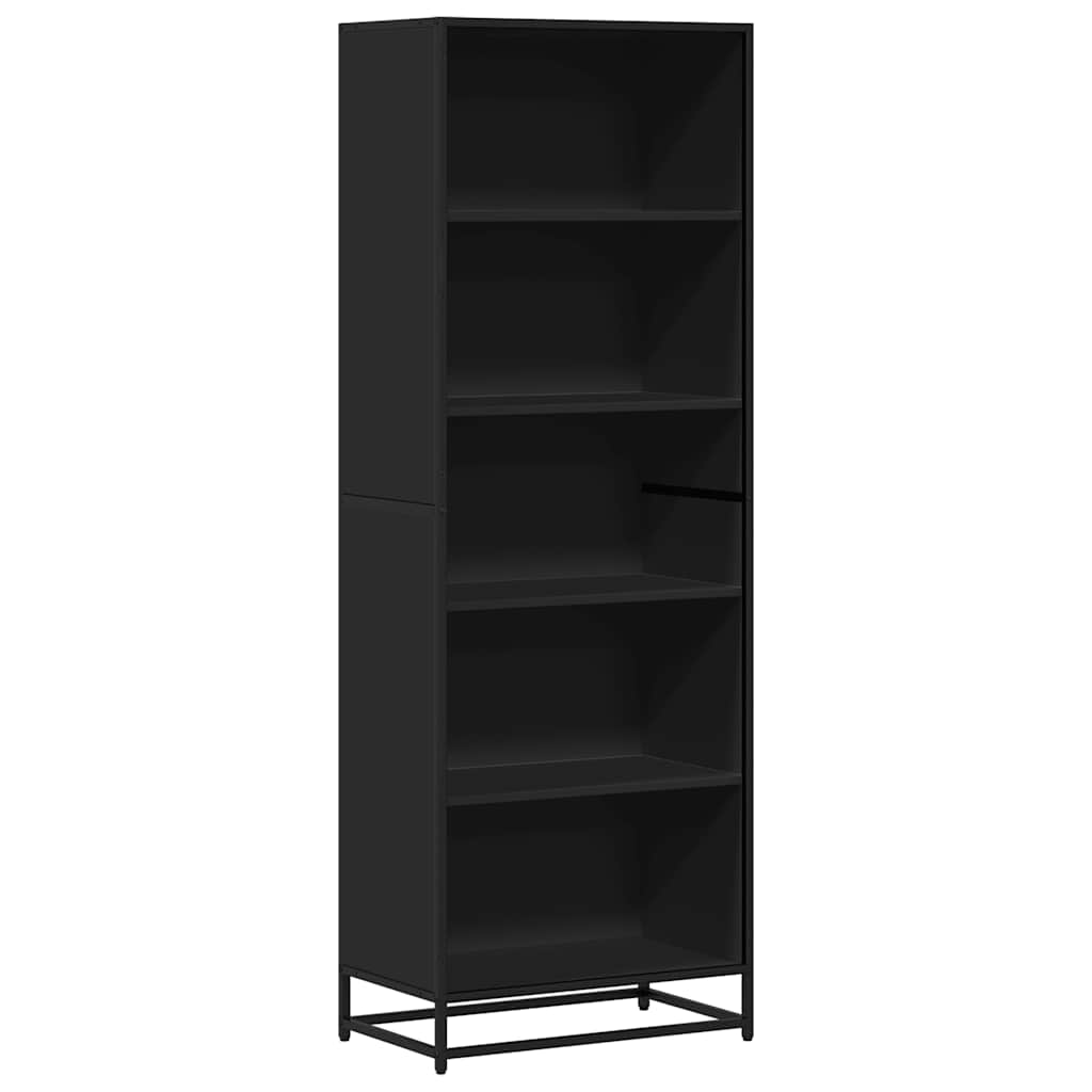 Polica za knjige crna 60x35x170,5 cm izrađeno drvo