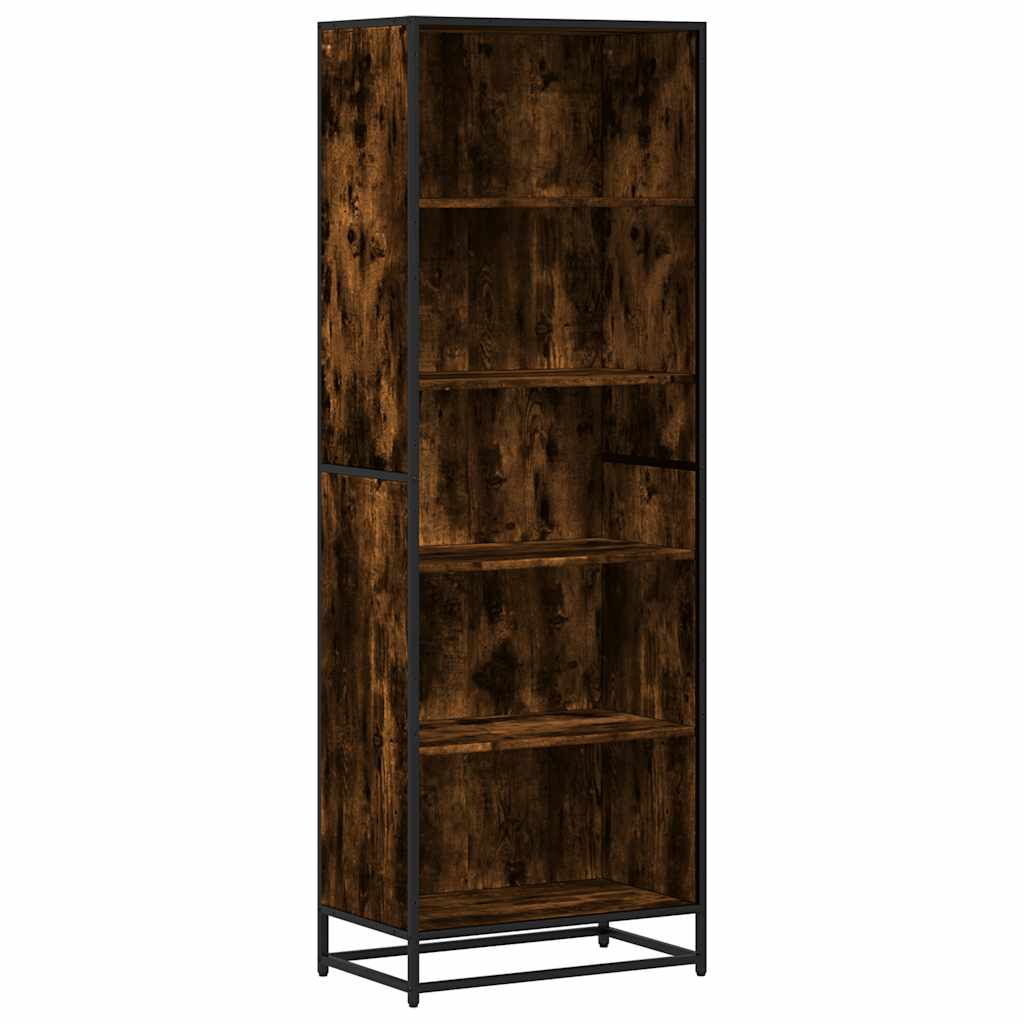 Polica za knjige dimljeni hrast 60x35x170,5cm konstruirano drvo