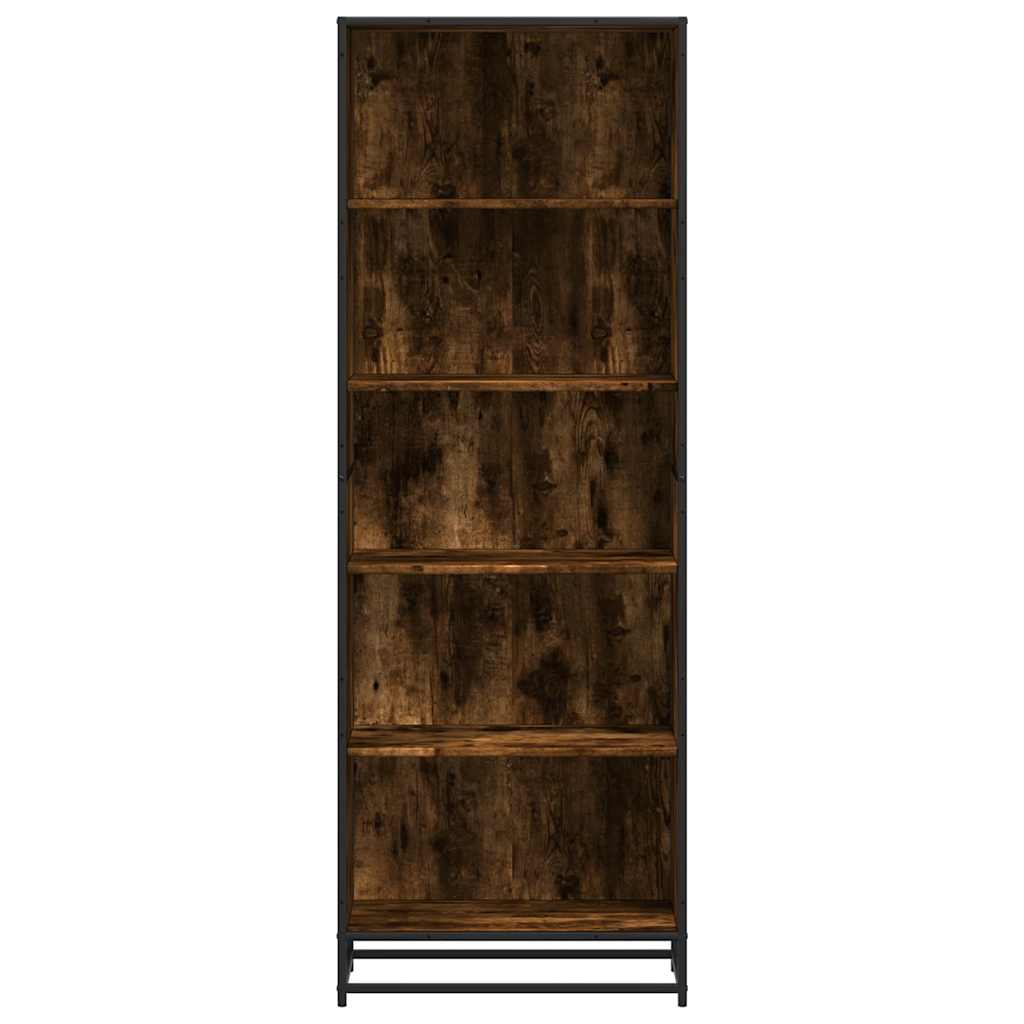Polica za knjige dimljeni hrast 60x35x170,5cm konstruirano drvo